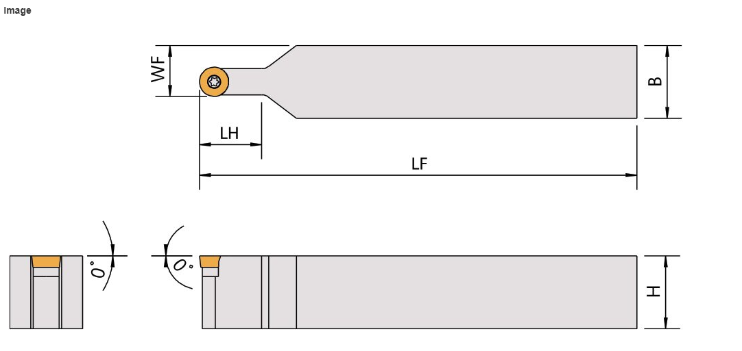 Round / Positive - Turning Tool Holder - SRDCN-2020 K08 diagram